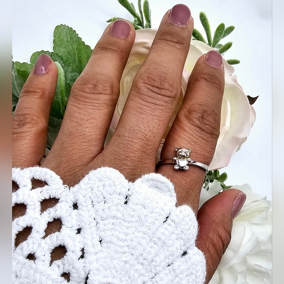 ♥️ CARE BEAR STERLING SILVER RING - Picture 3 of 4